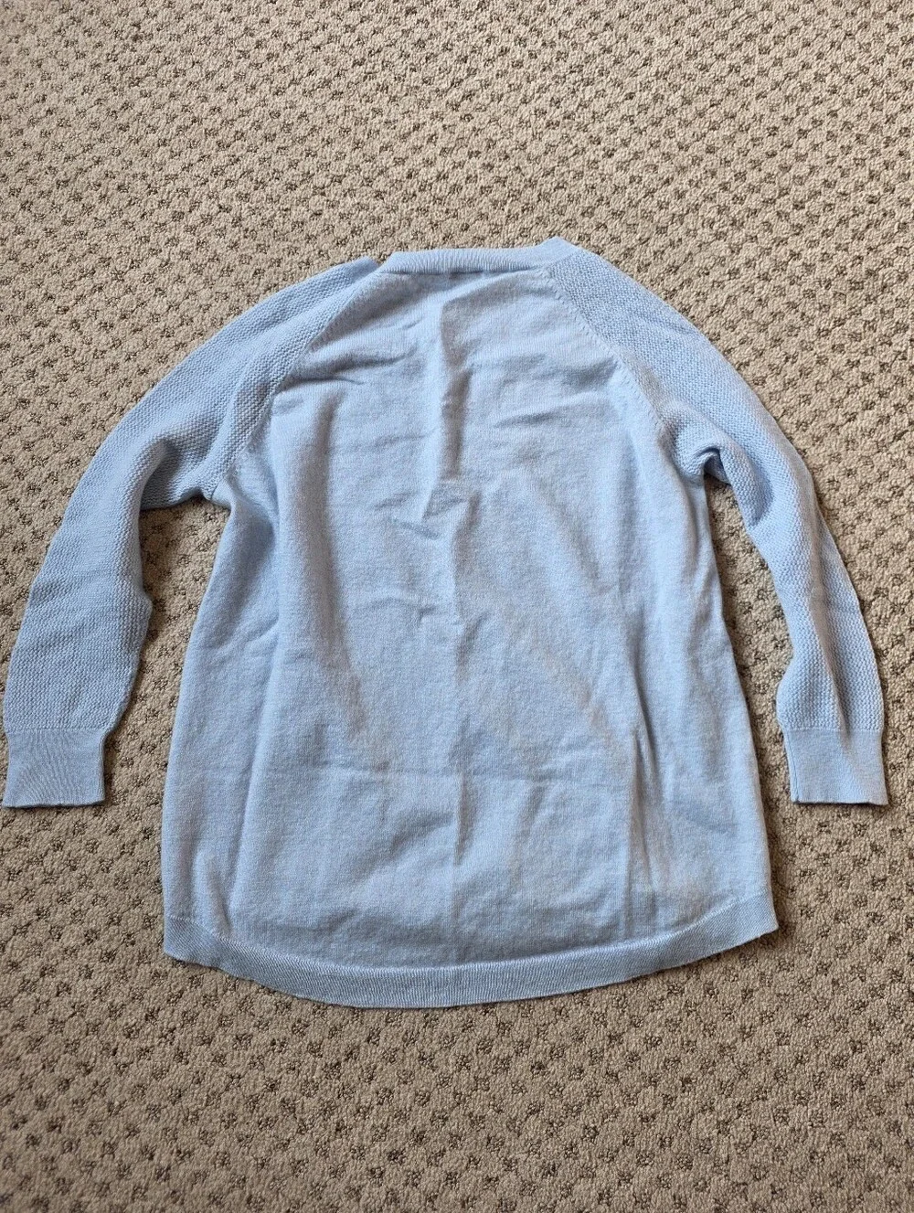 J. Crew Light Blue Merino Wool Blend Sweater